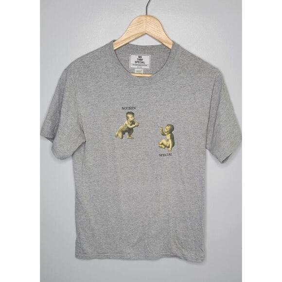 Nothin' Special Babies Graphic T-Shirt Heathered Gray Smoking Joint Small - Picture 1 of 10